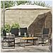 Set di Mobili da Esterno 9 pcs Grigio e Grigio Scuro polyrattan - Foto miniatura 2
