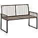 Set di Mobili da Esterno 9 pcs Grigio e Grigio Scuro polyrattan - Foto miniatura 9