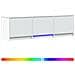 Mobile TV con LED Bianco 140 x 34 x 40 cm Legno ingegnerizzato - Foto miniatura 1