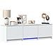 Mobile TV con LED Bianco 140 x 34 x 40 cm Legno ingegnerizzato - Foto miniatura 3