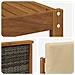 Set di divani da esterno con cuscino 6 pcs Naturale - Foto miniatura 5