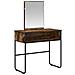Tavolo da Trucco con lo scaffale Rovere Fumo 81 x 40 x 131 cm - Foto miniatura 1