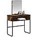 Tavolo da Trucco con lo scaffale Rovere Fumo 81 x 40 x 131 cm - Foto miniatura 3