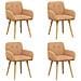 Sedie da pranzo 4 pcs Bouclé Beige 59 x 57 x 85 cm - Foto miniatura 1