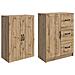 Set di armadi 2 pcs Rovere Artigianale Legno ingegnerizzato - Foto miniatura 3