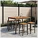 Tavolo Bar da Giardino Naturale e Caffè 110 x 108,5 x 105 cm - Foto miniatura 2