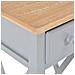 Tavolino Laterale Grigio 27x27x65,5 Cm In Legno - Foto miniatura 6