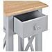 Tavolino Laterale Grigio 27x27x65,5 Cm In Legno - Foto miniatura 7