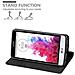 Custodia Compatibile Con Lg G3 Mini / G3 S In Nero Di Notte - Coperchio Protettiva Con Chiusura Magnetica, Funzione Stand E Tasca Per Le Carte - Foto miniatura 4