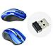 Art Wireless Mouse Wireless Cordless Optical 3-pulsante Del Mouse Usb Compatibile Con Laptop, Notebook, Pc, Del Computer In Blu - Foto miniatura 2