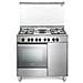 Cucina Elettrica DEMX96B42ED 4 Fuochi a Gas e 2 Piastre Elettriche Forno Elettrico Multifunzione Termoventilato Classe A Dimensioni 90 x 60 cm Colore Inox  - Foto miniatura 1