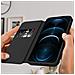 Custodia Folio Iphone 12 Pro Max Portafoglio Funzione Supporto Video Nera - Foto miniatura 4
