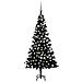 Set Albero Natale Artificiale con LED e Palline Nero 180 cm PVC - Foto miniatura 1