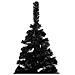 Set Albero Natale Artificiale con LED e Palline Nero 180 cm PVC - Foto miniatura 3
