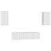 Set Mobili Porta TV 4 pz Bianco in Legno Multistrato - Foto miniatura 1