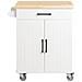 Credenza Cucina Carrello Cucina Con Ruote Con Cassetto E 2 Ante 74.5x45.5x91cm Fkw119-wn - Foto miniatura 1