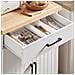 Credenza Cucina Carrello Cucina Con Ruote Con Cassetto E 2 Ante 74.5x45.5x91cm Fkw119-wn - Foto miniatura 3
