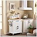 Credenza Cucina Carrello Cucina Con Ruote Con Cassetto E 2 Ante 74.5x45.5x91cm Fkw119-wn - Foto miniatura 5