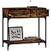 Tavolino Consolle Rovere Fumo 75x34,5x75cm Legno Multistrato - Foto miniatura 3