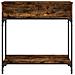 Tavolino Consolle Rovere Fumo 75x34,5x75cm Legno Multistrato - Foto miniatura 8