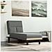 Chaise Longue In Tessuto Grigio Scuro - Foto miniatura 1