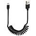 Cavo A Spirale Usb > Usb Type-c - 100 Cm - Nero - Foto miniatura 1