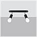 Lampada Da Soffitto Fornes 2 Nero Sl. 1121 - Minimalista Lampade Da Soffitto Nero 13.5x33x6 Cm - Foto miniatura 2