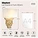 Applique Da Parete Classico Albero Metallo Tortora Acrilico 2 Luci E14 40w - Foto miniatura 2
