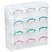 Cassettiera Organizer Trasparente Scatola Manici Colorati 12 Scomparti 4 Ripiani - Foto miniatura 4