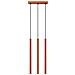 Lampada A Sospensione Pastelo 3 Rosso Ocra Sl. 1526 - Moderno Lampada A Sospensione Ocra Rossa 94x30x5 Cm - Foto miniatura 1