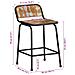 Sgabelli da Bar 4 pz 46x35,5x70 cm Legno Massello di Recupero - Foto miniatura 8