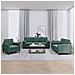 Set Di Divani 3 Pz Con Cuscini Verde Scuro In Velluto - Foto miniatura 1