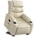 Lusso Casadino -  Poltrona Alzapersona Reclinabile Crema In Similpelle - Foto miniatura 2