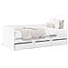 Divano Letto Con Cassetti Senza Materasso Bianco 90x200 Cm - Foto miniatura 1