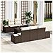 Set divano giardino 6 pezzi con cuscini marrone rattan poly - Foto miniatura 2