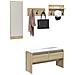 Set Mobili da Ingresso 4 pz Rovere Sonoma in Legno Multistrato - Foto miniatura 2