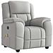 Poltrona Massaggiante Reclinabile Grigio Nuvola in Tessuto - Foto miniatura 1