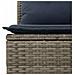Set Divano Giardino 5 pz con Cuscini Grigio Polyrattan Acacia - Foto miniatura 9