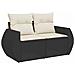 Set Divani da Giardino con Cuscini 8 pz Nero in Polyrattan - Foto miniatura 5