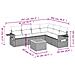 Set Divano da Giardino 7 pz con Cuscini Beige Misto Polyrattan - Foto miniatura 3