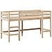 Letto Soppalco con Scala e Tetto 80x200 cm Legno Massello Pino - Foto miniatura 5