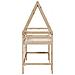 Letto Soppalco con Scala e Tetto 80x200 cm Legno Massello Pino - Foto miniatura 7