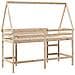 Letto Soppalco con Scala e Tetto 80x200 cm Legno Massello Pino - Foto miniatura 8