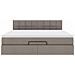 Struttura Letto Pouf con Materasso Tortora 160x200cm in Tessuto - Foto miniatura 7