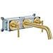 Rubinetto Miscelatore Da Parete Per Lavabo Ishinca Ottone Oro - Foto miniatura 3