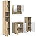 Set di mobili per il bagno 4 pcs rovere sonoma 61 x 35 x 64 cm - Foto miniatura 1