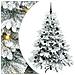 Albero di Natale artificiale con 150 LED Bianco 150 cm PE e PVC - Foto miniatura 1