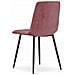 Sedia PYRA in velluto rosa con gambe nere per soggiorno x3 - Foto miniatura 5