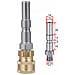 Adattatore Alta Pressione Con Attacco Rapido 1/4"" - Compatibile Con Idropulitrici Nilfisk | Acciaio Inox E Ottone | Per Schiumogeni E Lance - Foto miniatura 3
