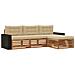 Set di divani da esterno 4 pcs Naturale e Beige Poliestere - Foto miniatura 1